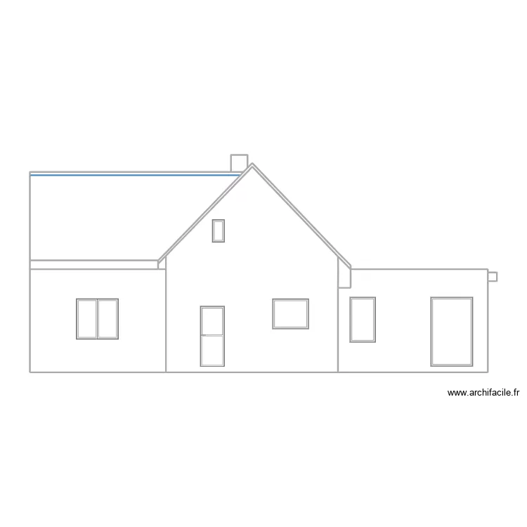 METEREAU - Façade Ouest - Après. Plan de METEREAU - Façade Ouest - Après. Plan de