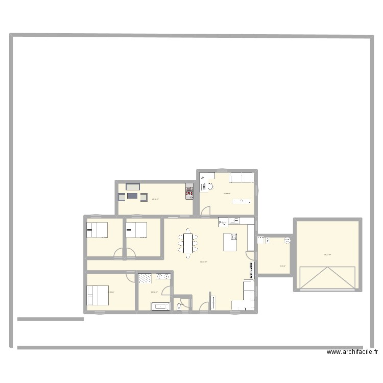 Maison Camille&Nico Keval construction. Plan de 10 pièces et 206 m2