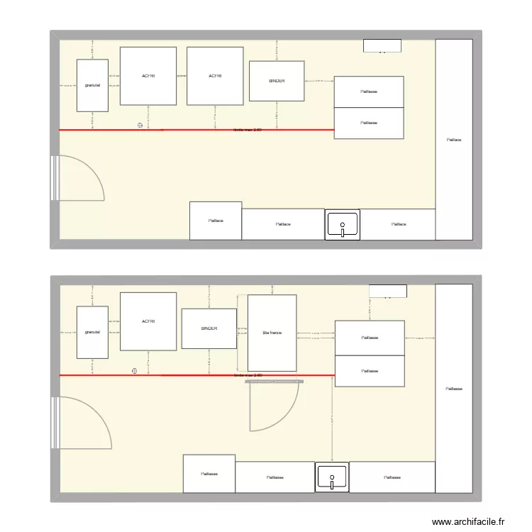 dura. Plan de 2 pièces et 140 m² dura. Plan de 2 pièces et 140 m²