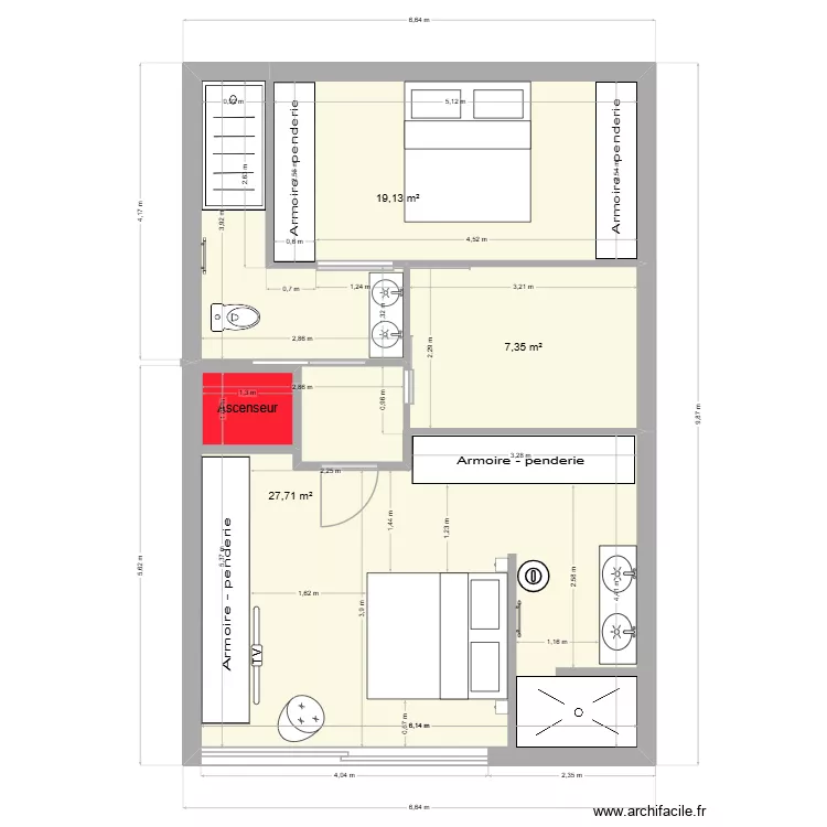 R+1 LOFT 6. Plan de 4 et 58 m² R+1 LOFT 6. Plan de 4 et 58 m²