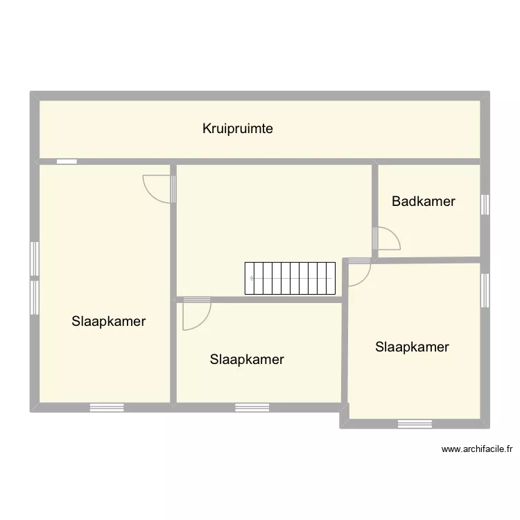 Avelgem Brugstraat 4 - bovenverdieping. Plan de 