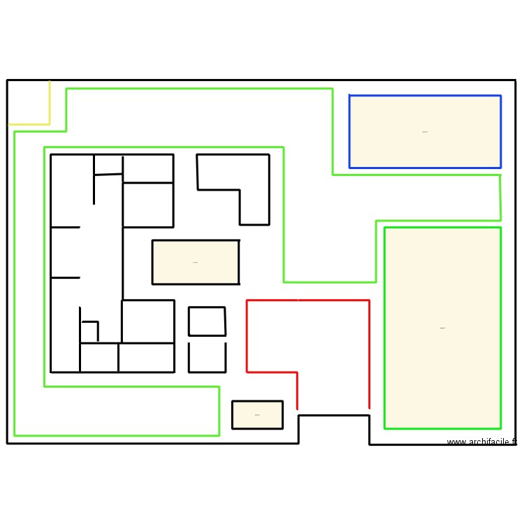 maison Houssam. Plan de 4 pièces et 740 m2