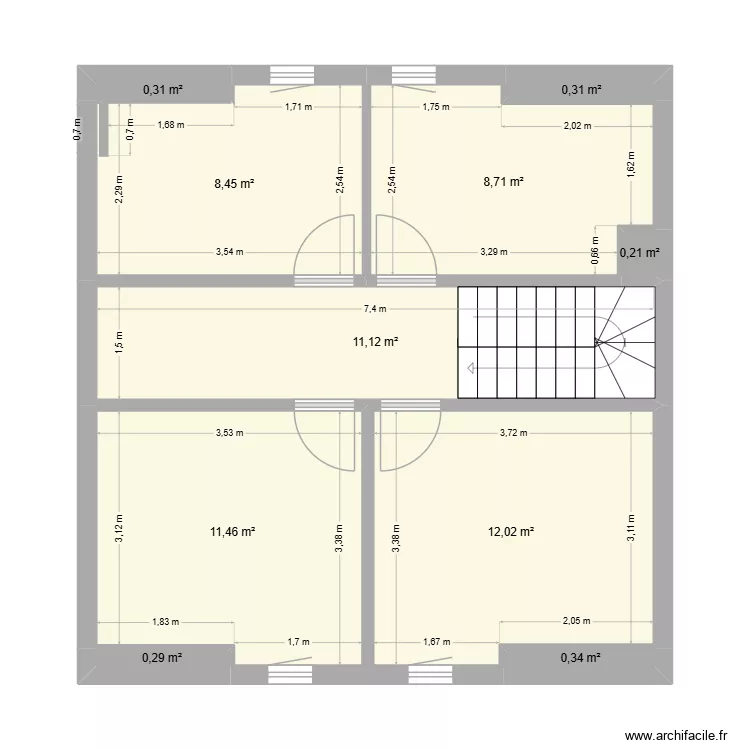 1er Etage Sophie Portbail original. Plan de 10 et 53 m² 1er Etage Sophie Portbail original. Plan de 10 et 53 m²