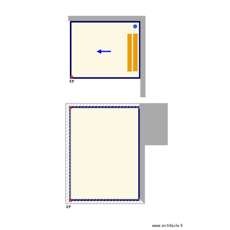 Green. Plan de 3 pièces et 31 m2