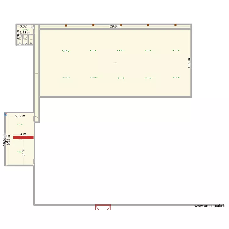 cadran 1. Plan de 9  et 492 m²