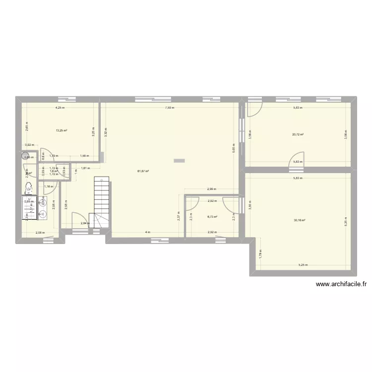 RDC LA CROIX. Plan de 7 et 136 m² RDC LA CROIX. Plan de 7 et 136 m²