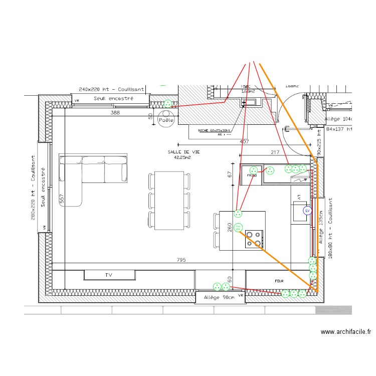 TREAFEU EXTENSION. Plan de 0 pièce et 0 m2