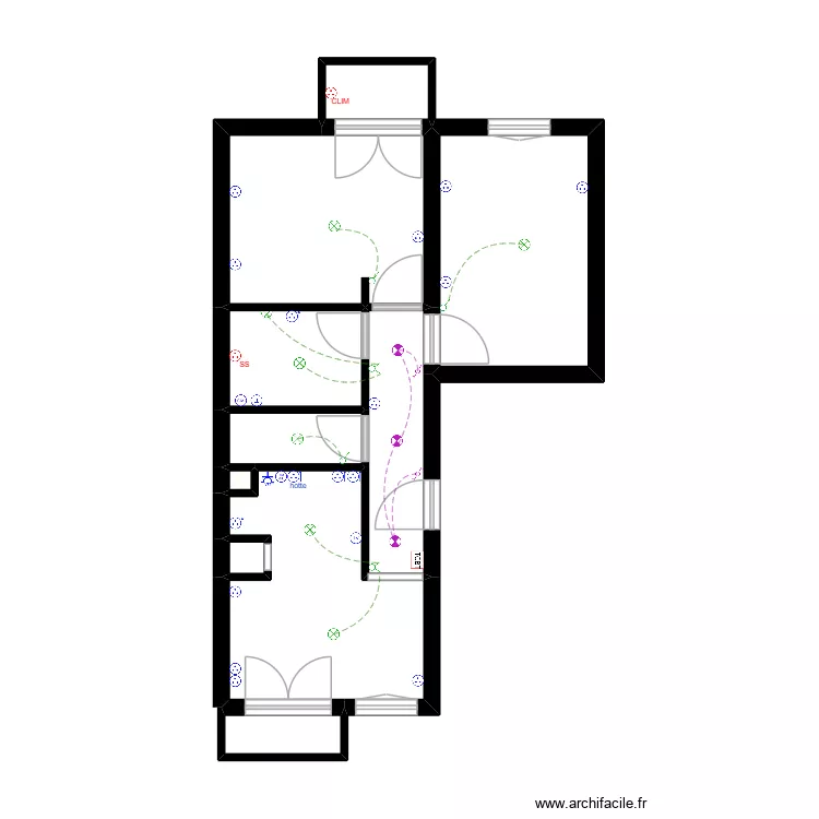 martine giraudeau. Plan de 10 pièces et 40 m²