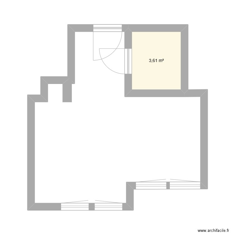 Rochechouart. Plan de 1 pièce et 4 m2