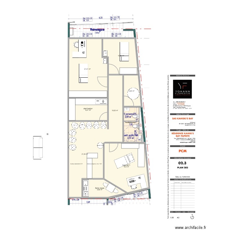 plan cabinet modif v4. Plan de 8 pièces et 101 m2