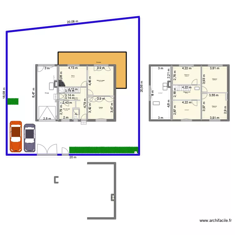plans maison Jean Bart Leffrinck. Plan de 22  et 199 m²