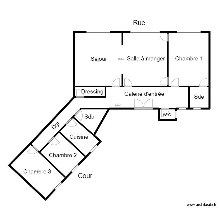 SLAMA (Lola). Plan de 10 pièces et 161 m2