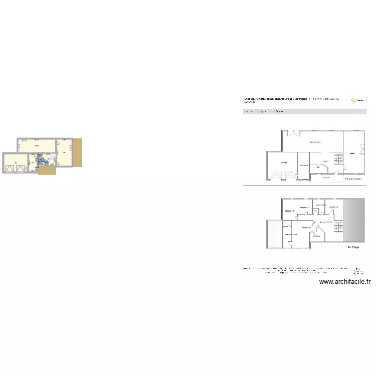 Future maison. Plan de 20  et 318 m²