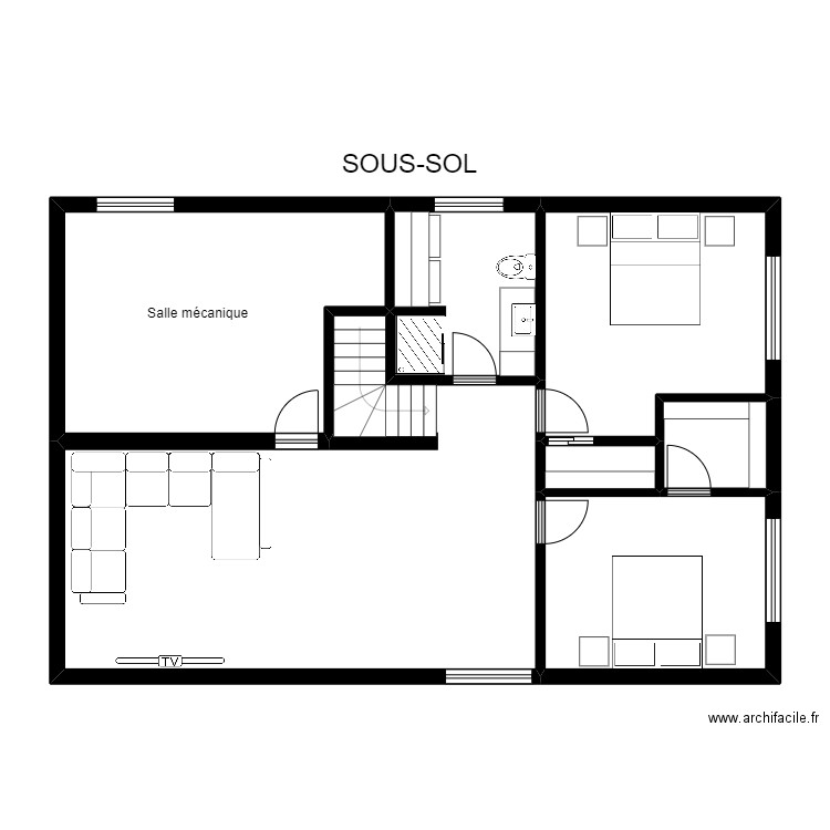 Custom St-Denis sous-sol. Plan de 0 pièce et 0 m2