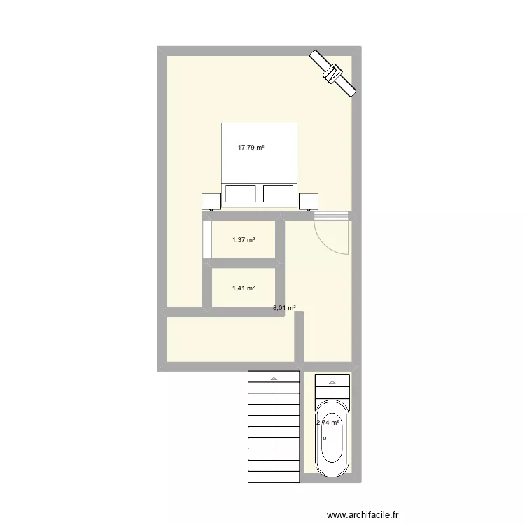 Suite terrass1. Plan de 