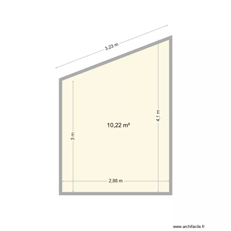 mur biblioth&egrave;que. Plan de 1  et 10 m²