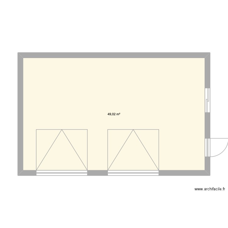 Garage - 131 Route de Maisonnave - 40380 Poyanne. Plan de 1 pièce et 49 m2
