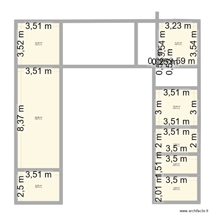 DACH. Plan de 8 pièces et 92 m2
