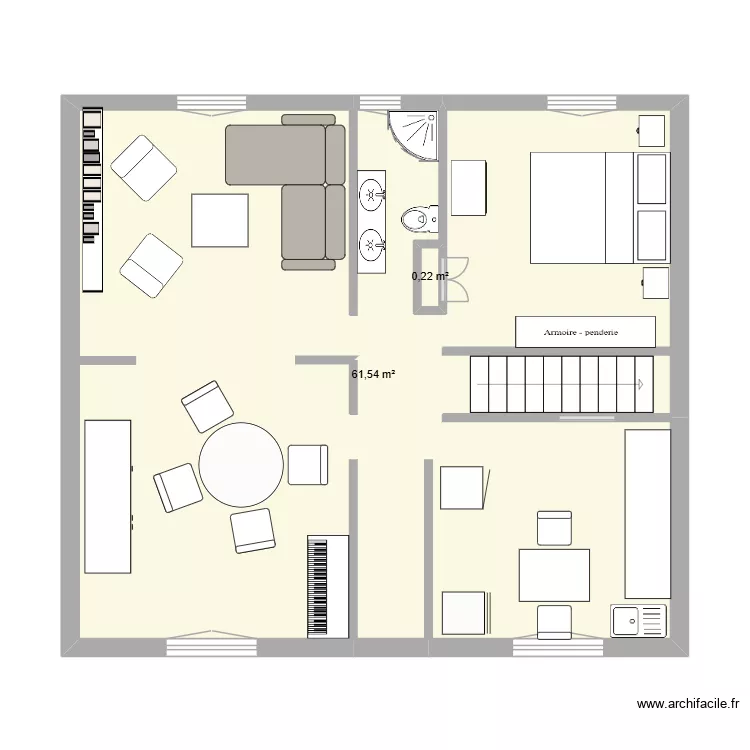 PREMIER. Plan de 2  et 62 m²