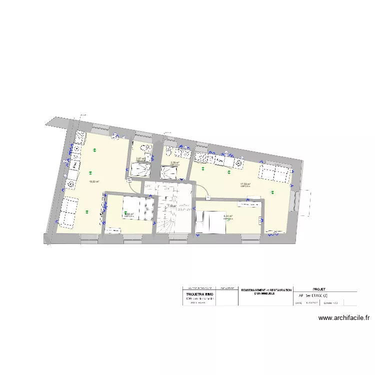 ACHAT REVENTE VIZILLE 3 4.0. Plan de 7 pièces et 66 m²