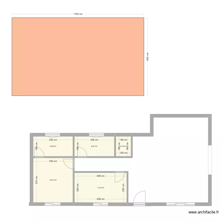 Chalet. Plan de 