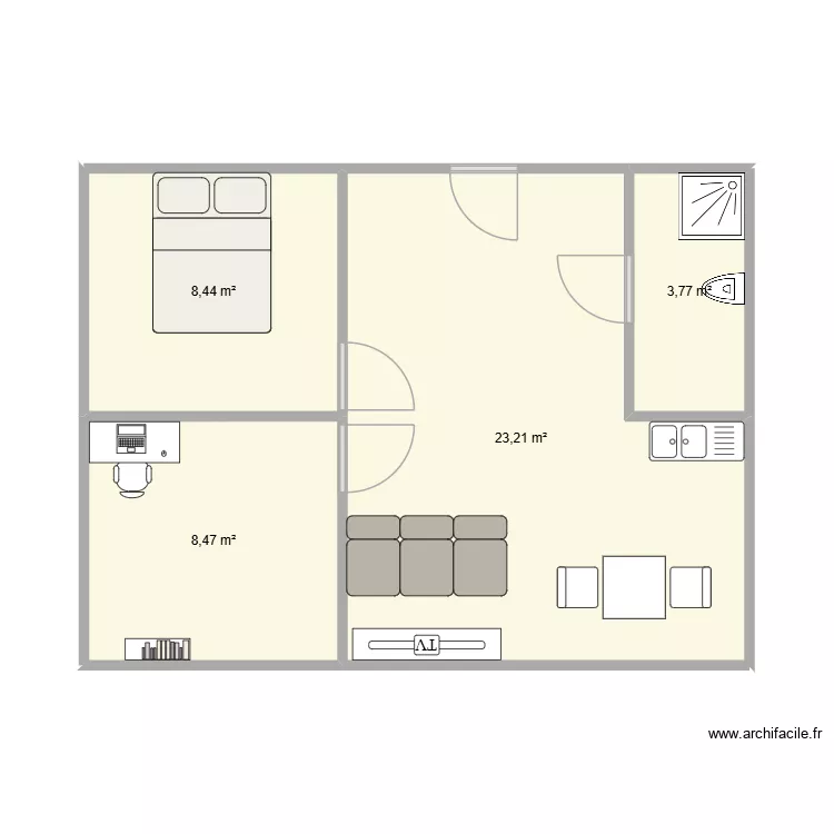 project container terrain 2x. Plan de 4 et 44 m² project container terrain 2x. Plan de 4 et 44 m²