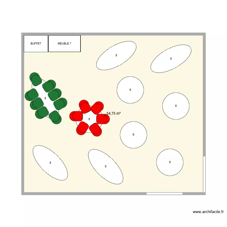 MORVANDELLE ET COULOIR. Plan de 1  et 55 m²