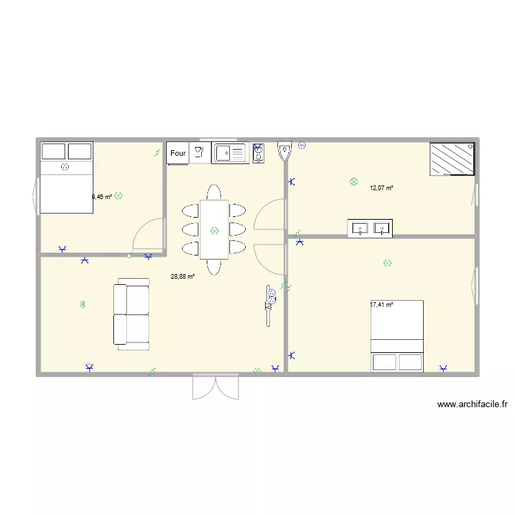 maison avec sch&eacute;ma &eacute;lecrique . Plan de 