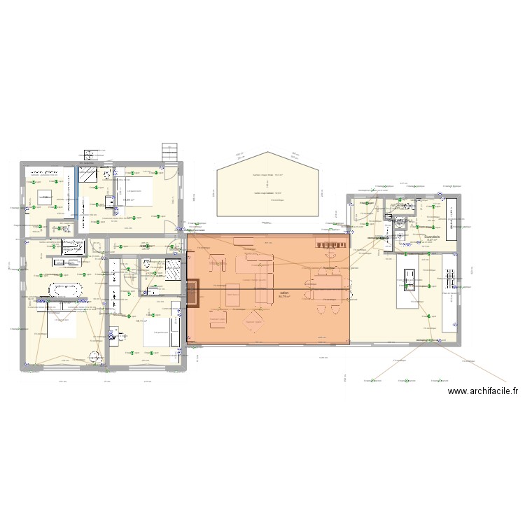 version v12. Plan de 11 pièces et 181 m2