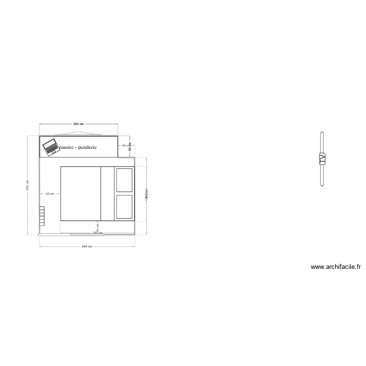 CHAMBRE LABICHE. Plan de 