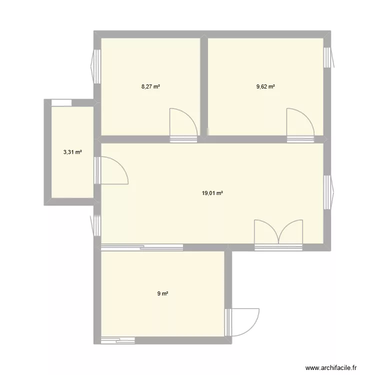 PK 13 DEMO. Plan de 5 Pièces et 49 m²