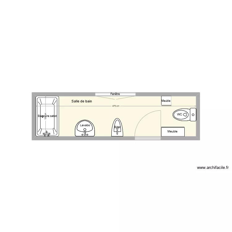 DECOMPS Jean-Michel SDB existant. Plan de 