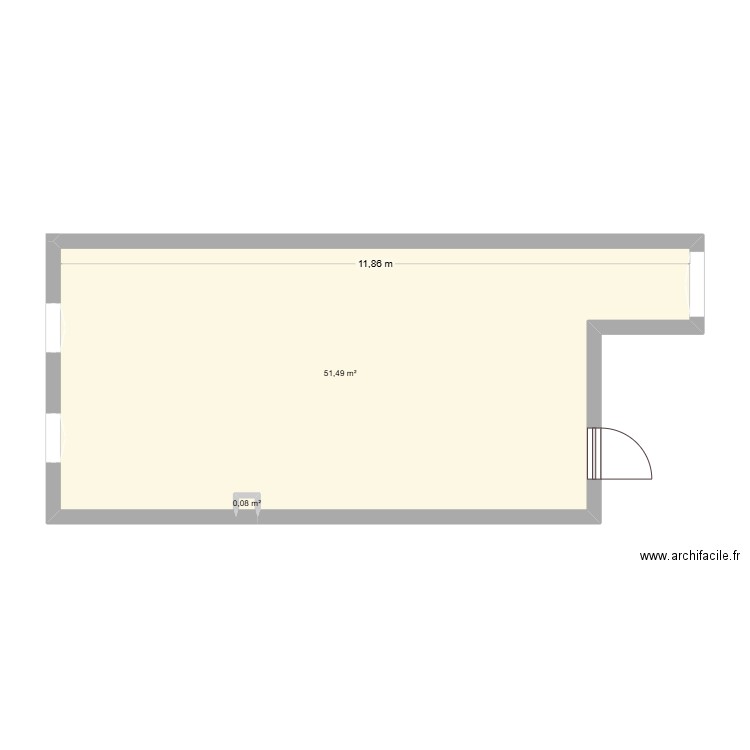 fond de plan grenier. Plan de 2 pièces et 52 m2