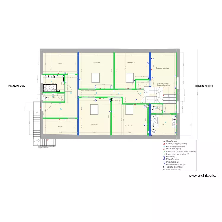 Plan implantation R+1 V6. Plan de Plan implantation R+1 V6. Plan de
