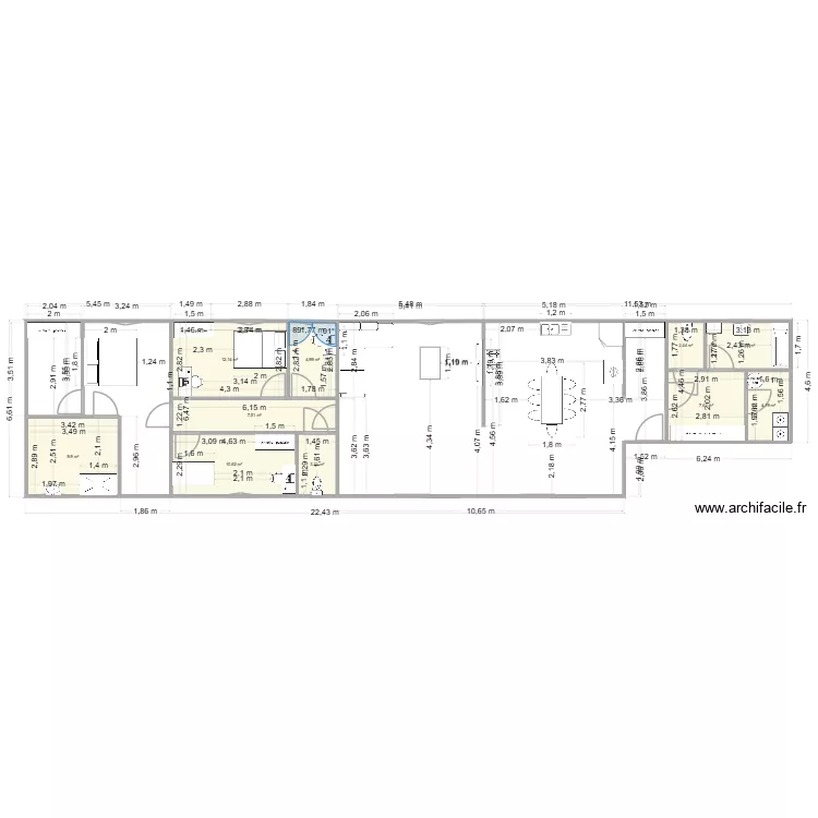 maison 190m&sup2;. Plan de 10  et 68 m²