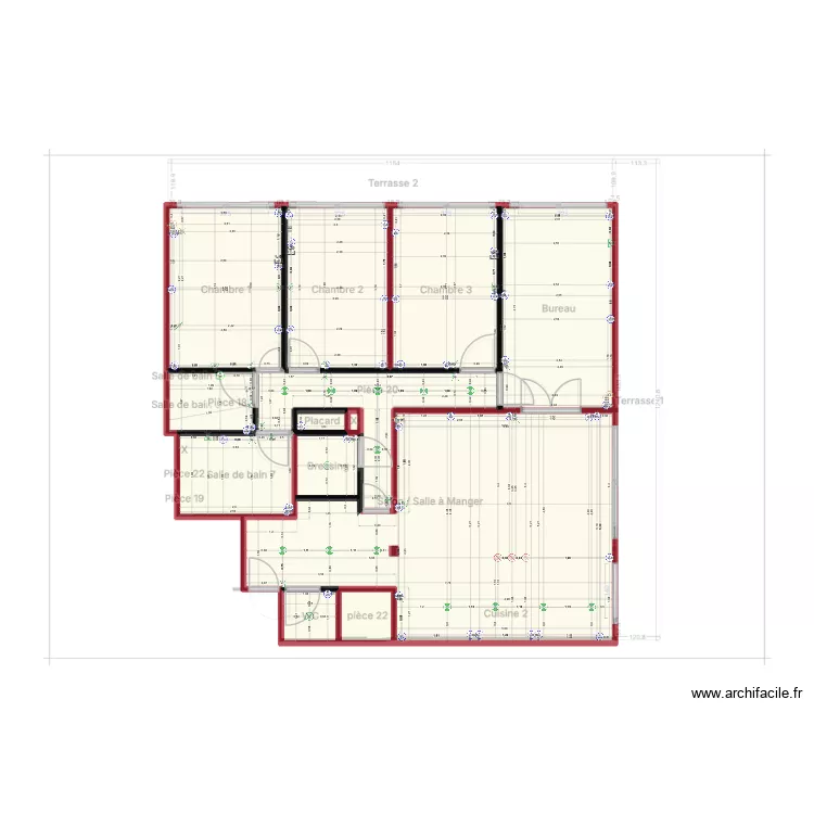 PLAN ELECTRIQUE /  V2. Plan de 13  et 95 m²