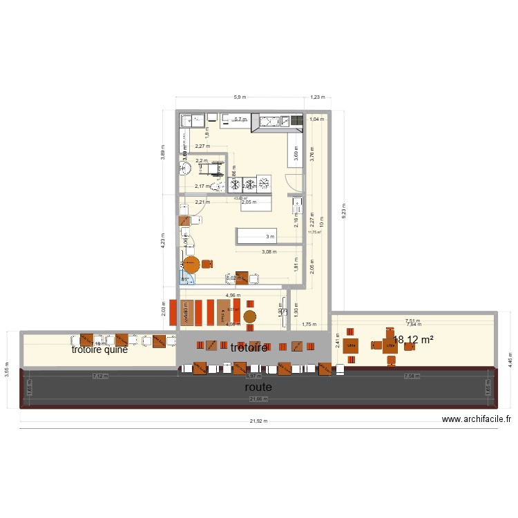 karaoké 2. Plan de 7 pièces et 140 m2