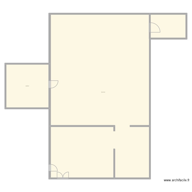 le map plan. Plan de 2 pièces et 615 m2