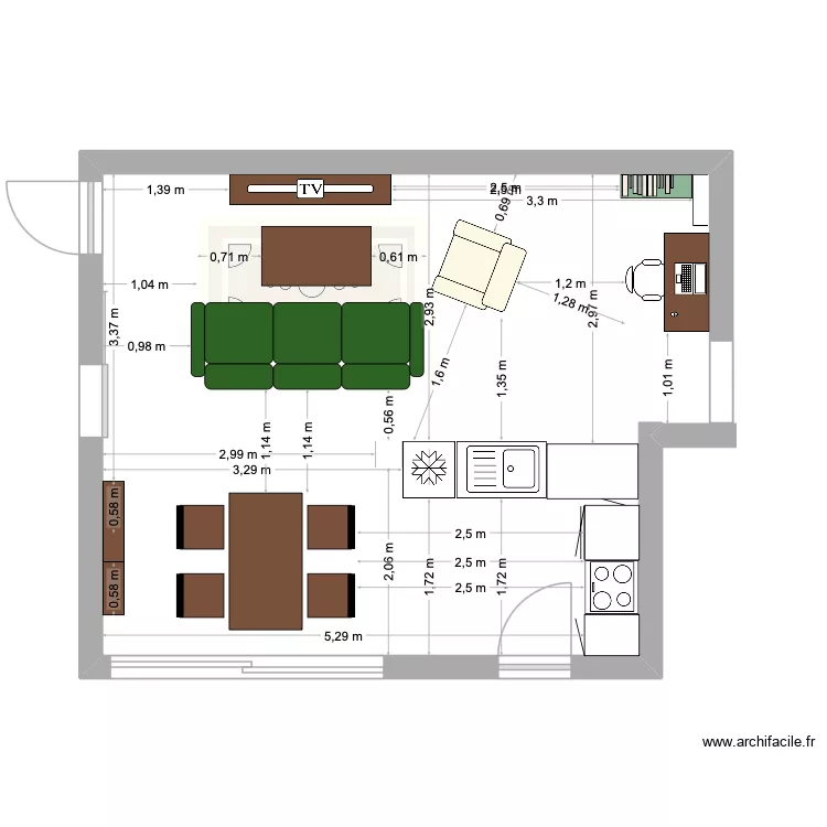 séjour. Plan de séjour. Plan de