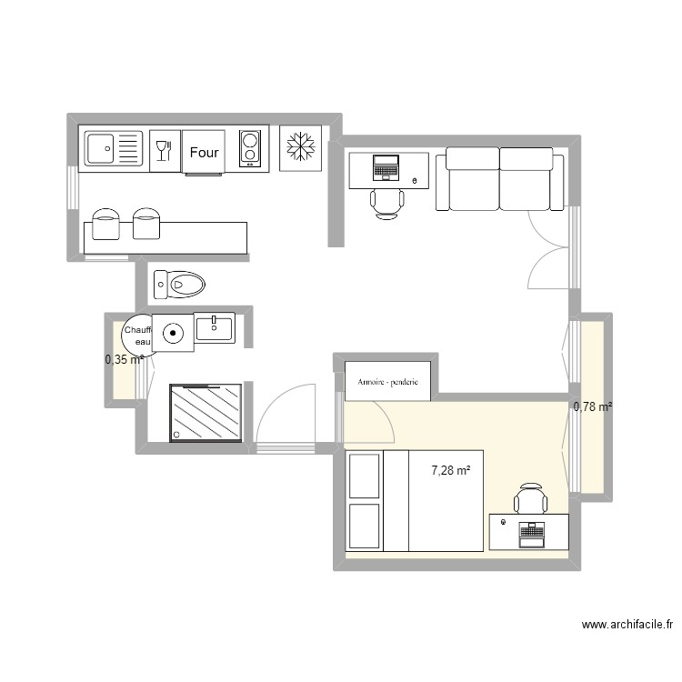 croquis appart st mandé cuisine fond 011224. Plan de 0 pièce et 0 m2
