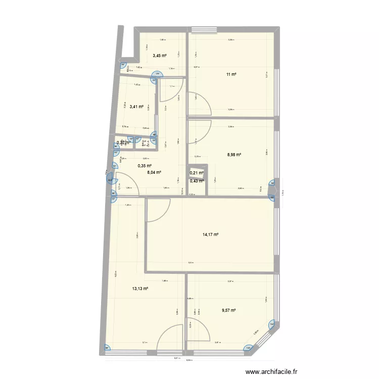 Local commercial - base 2 + modif angle. Plan de 12 et 73 m² Local commercial - base 2 + modif angle. Plan de 12 et 73 m²