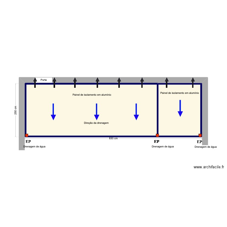 Maia faro. Plan de 2 pièces et 20 m2