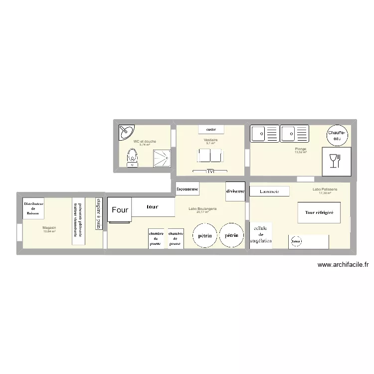 boulangerie co inter. Plan de 