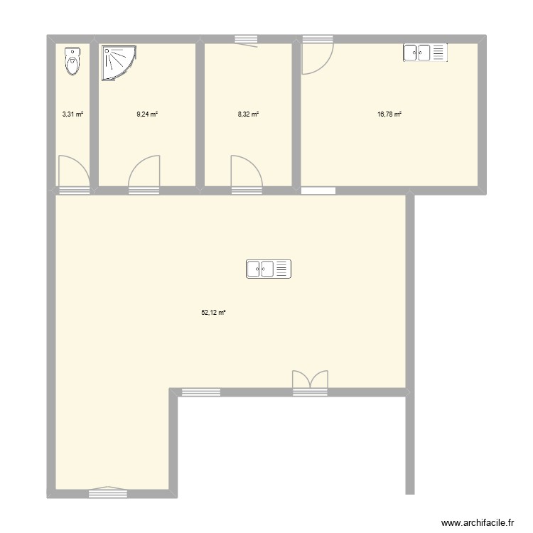plan actuel. Plan de 0 pièce et 0 m2