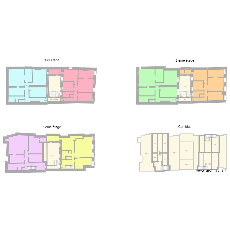 plan Frédéric haubensack. Plan de 27 pièces et 942 m2