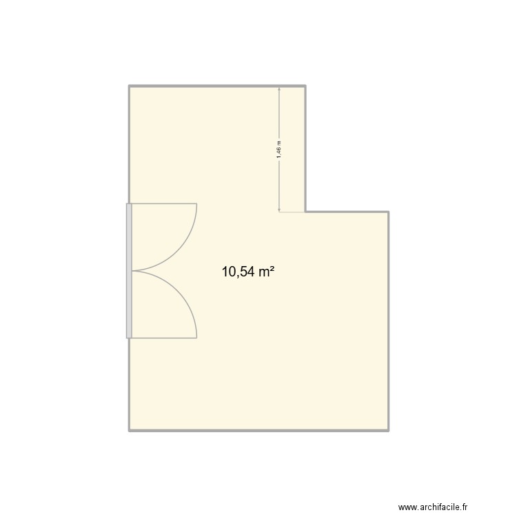 CUISINE nur. Plan de 1 pièce et 11 m2