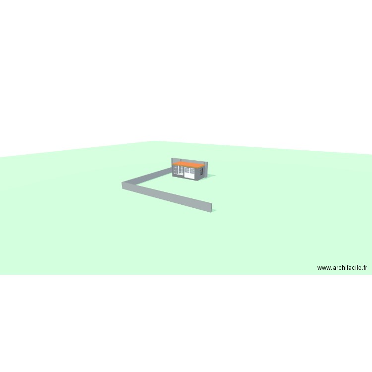 tonton veranda. Plan de 1 pièce et 10 m2