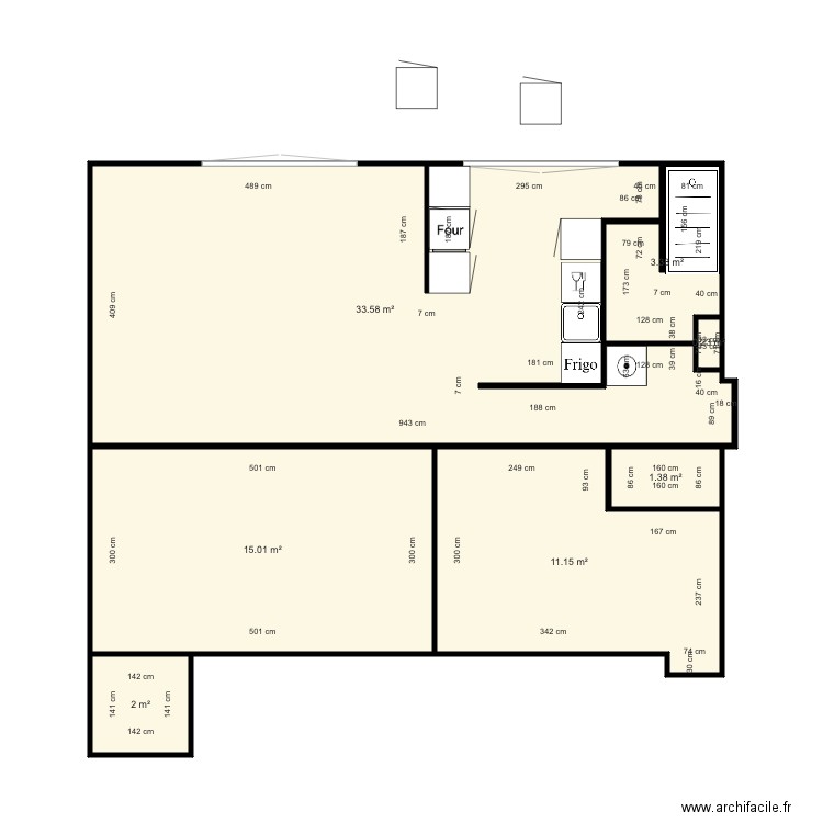 gambetta rdc t3MODIF. Plan de 7 pièces et 67 m2