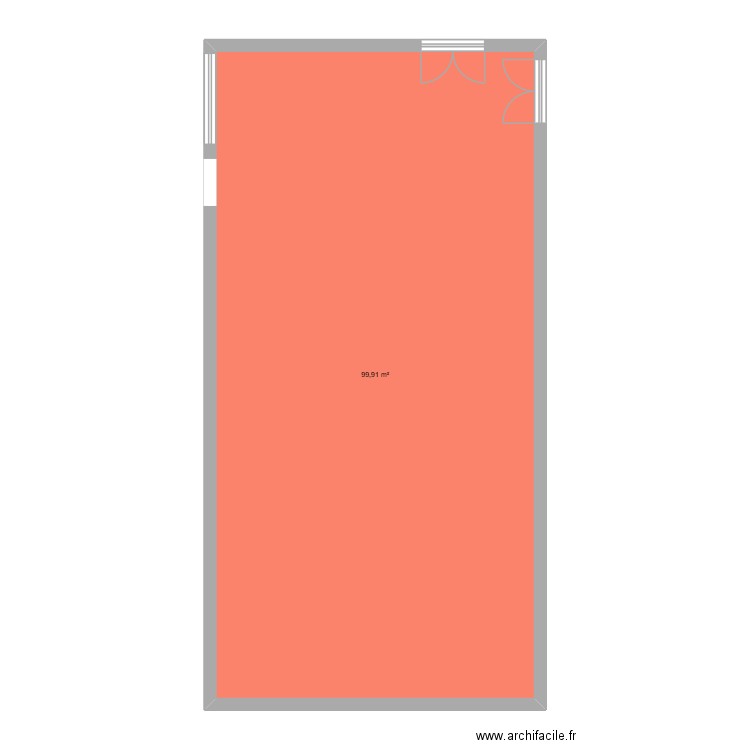 MAQUEZ KPESSOU. Plan de 1 pièce et 100 m2