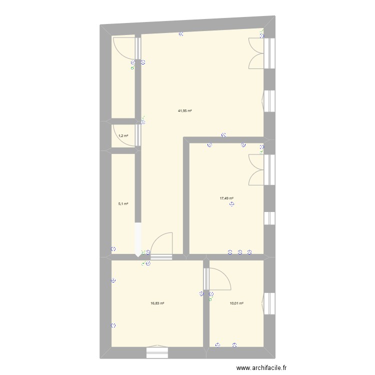 maison 2.0. Plan de 6 pièces et 93 m2